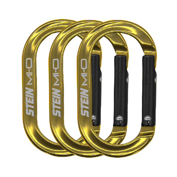 STEIN MI-O MINI-O CLIP carabiner 3Pack - gold