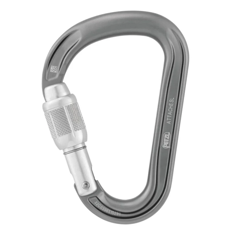 PETZL ATTACHE Screw-Lock grey