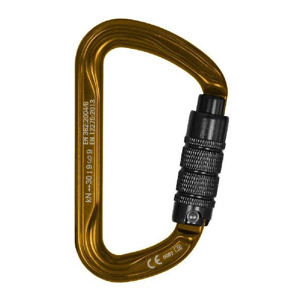 STEIN SECURA D-SHAPE ALU carabiner - gold