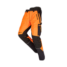 Protiporezové nohavice SIP PROTECTION 1SBD CANOPY AIR-GO Hi-Vis oranžová-čierna