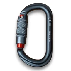 AT HEIGHT K15 ALU OVAL TRIPLE ACTION Dark Grey carabiner