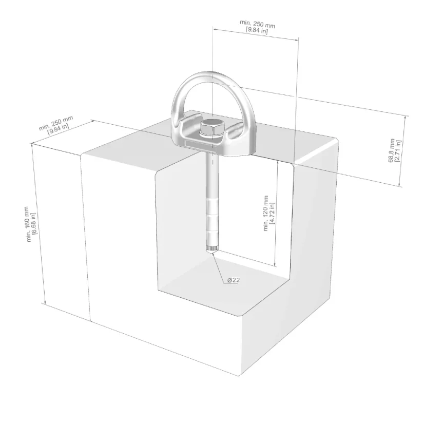 SKYLOTEC D-BOLT – Chemical anchoring into concrete