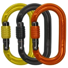 DMM ULTRA O SCREWGATE 3 Pack carabiner lime/matt grey/orange