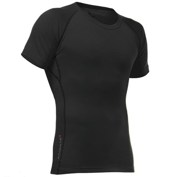 Thermal T-shirt PFANNER MERINO SHIRT SHORT SLEEVES - black