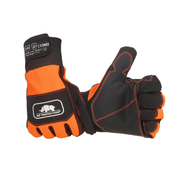 Chainsaw gloves SIP PROTECTION 2XD3 orange/black