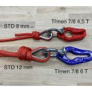 Rope ROPETEQ STD 8mm DYNEEMA-PES 35 kN - red - 50 m