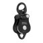 Double pulley with swivel hinge PETZL SPIN L2 black