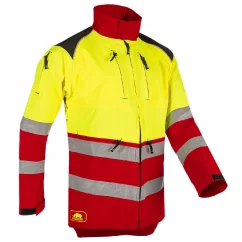 Reflective work jacket SIP PROTECTION 1SKK FOREST FOR FLASH - Hi-Vis yellow