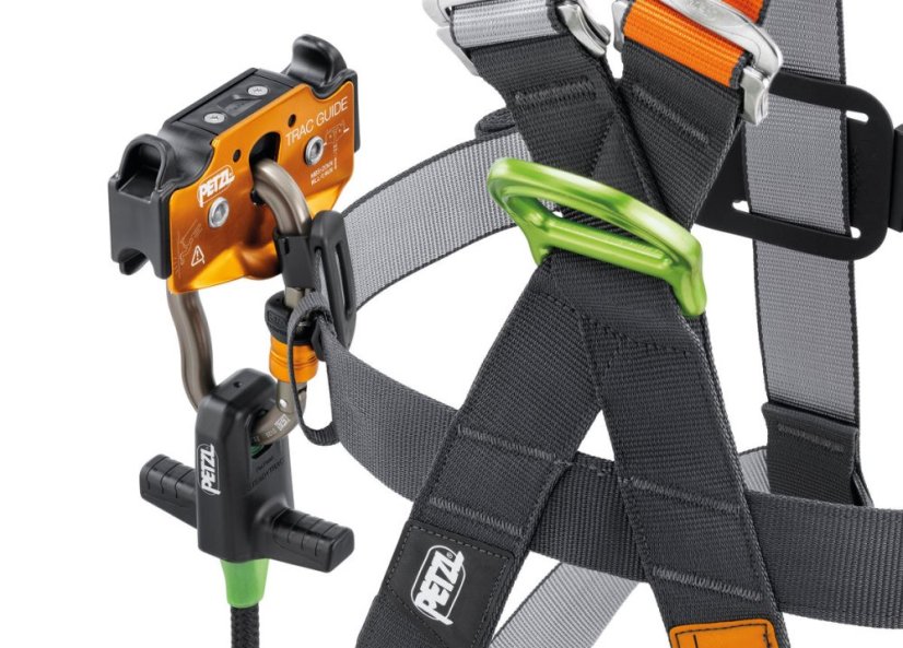 Čierne držadlo ku kladkám PETZL STEADYTRAC TRAC GUIDE
