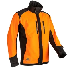 Softshell jacket with detachable sleeves SIP PROTECTION 1SWS FUYU - orange/black