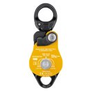 Double pulley with swivel hinge PETZL SPIN L2 yellow