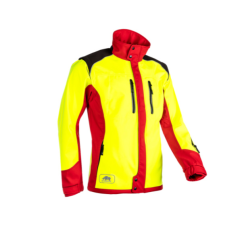 Softshellová bunda s odepínatelnými rukávy SIP PROTECTION 1SWS FUYU žluto-červená