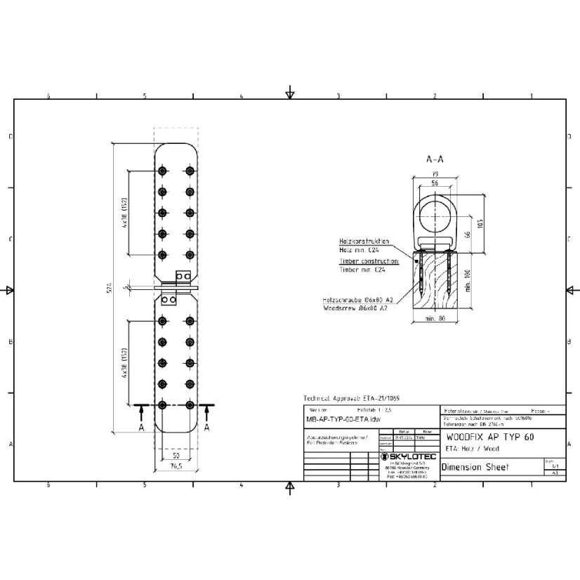 SKYLOTEC WOODFIX TYP 60