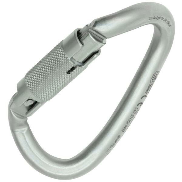 Coiled carabiner KONG OVALONE DNA AUTOBLOCK lunar white