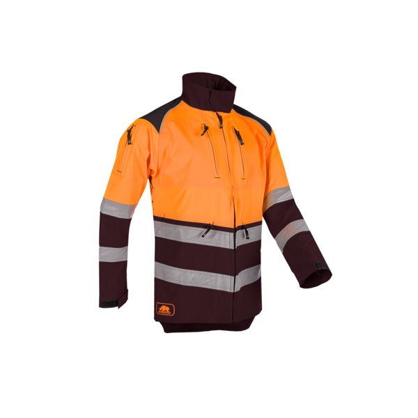 Reflective work jacket SIP PROTECTION 1SKK FOREST FOR FLASH - Hi-Vis orange