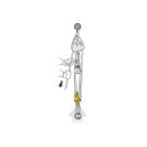 Double pulley with swivel hinge PETZL SPIN L2 black