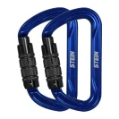 STEIN SECURA D-SHAPE ALU carabiner - 2Pack - blue