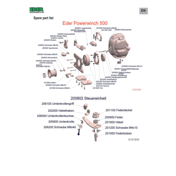 EDER WINCH 500 motor winch