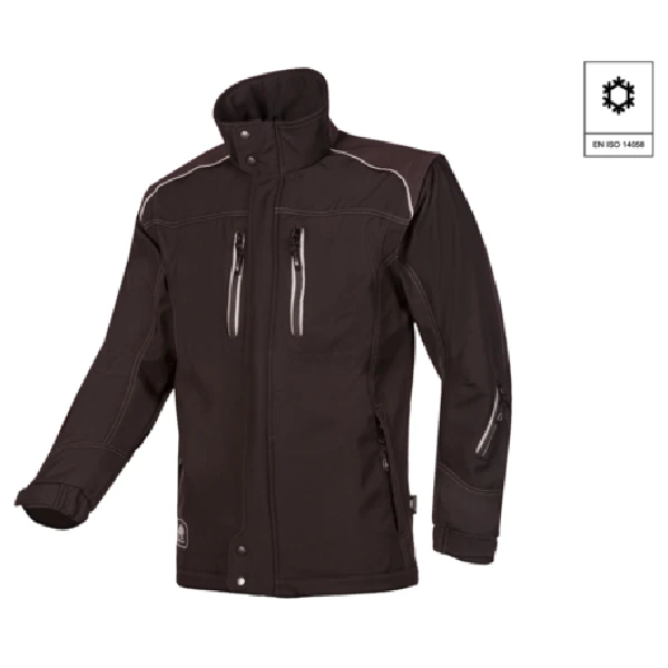 Softshellová bunda s odepínatelnými rukávy SIP PROTECTION 1SWS FUYU - černá