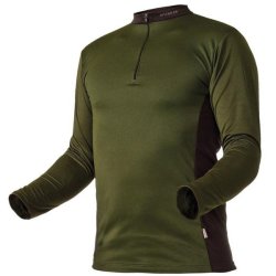 Thermal T-shirt PFANNER ZIPP-NECK SHIRT - green