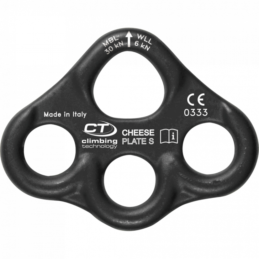 Anchor plate CLIMBING TECHNOLOGY CHEESE PLATE SMALL - Color: black