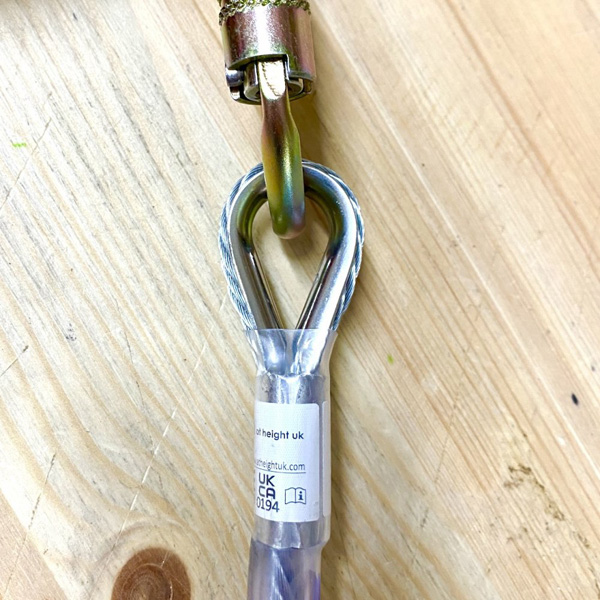 Kantár AT HEIGHT WIRE ANCHOR SLING THIMBLE EYE
