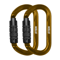 STEIN SECURA OVAL Alu carabiner - Twin Pack - gold
