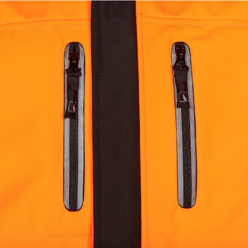 Softshell jacket with detachable sleeves SIP PROTECTION 1SWS FUYU - orange/black