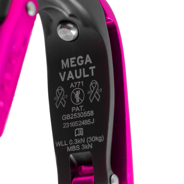 Material carabiner DMM MEGA VAULT pink - limited edition