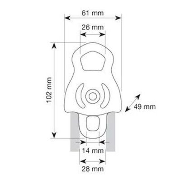 Small double pulley CAMP DRYAD PRO