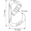 CAMP GUIDE XL 3Lock carabiner CAMP GUIDE XL 3Lock carabiner