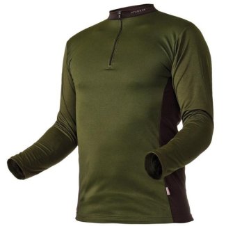 Thermo póló PFANNER ZIPP-NECK SHIRT - zöld