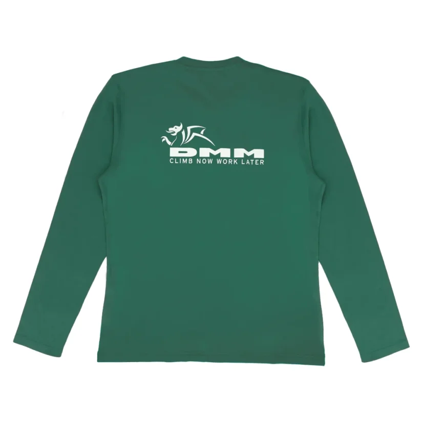DMM CLIMB NOW WORK LATER Long-Sleeve T-shirt – Dark Green