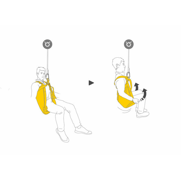 PETZL THALES chest collar with evacuation triangle