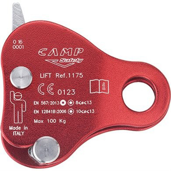 CAMP LIFT rope clamp with a toothless cam