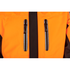 Softshellová bunda s odopínateľnými rukávmi SIP PROTECTION 1SWS FUYU - oranžová/čierna