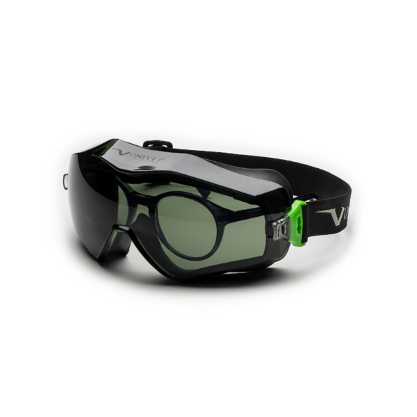 Safety glasses UNIVET 6X3 SOLAR G15 Vanguard UDC - green