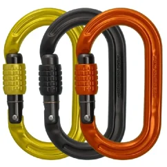 DMM ULTRA O SCREWGATE 3 Pack carabiner lime/matt grey/orange