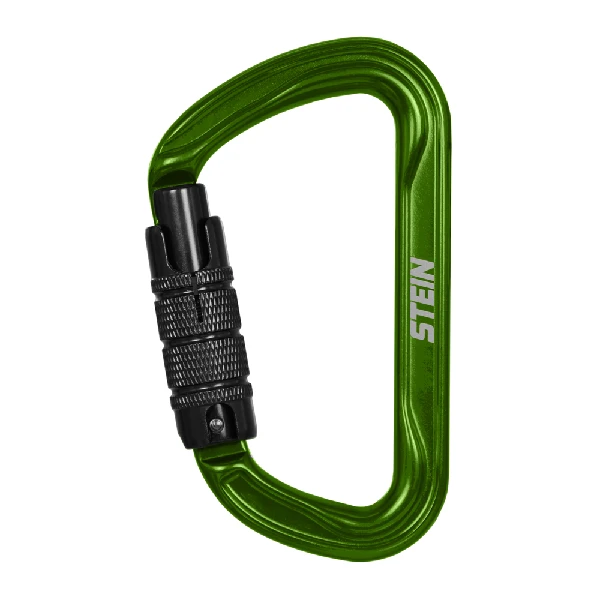 STEIN SECURA D-SHAPE ALU carabiner - green