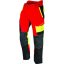 Protiporezové nohavice SOLIDUR COMFY LONG +7cm trieda 1 typ A - červená