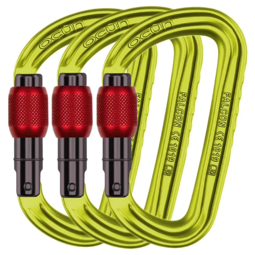 Karabina OCÚN FALCON SCREW – 3 pack – zelená