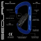 STEIN SECURA D-SHAPE ALU carabiner - blue STEIN SECURA D-SHAPE ALU carabiner - blue