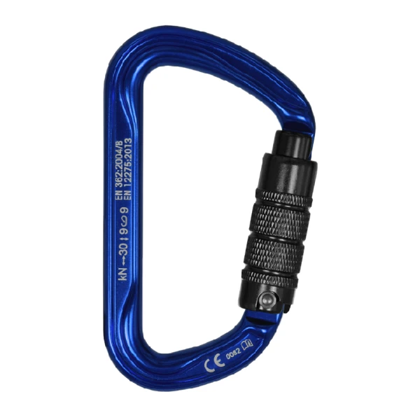 STEIN SECURA D-SHAPE ALU carabiner - blue