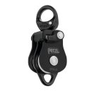 Double pulley with swivel hinge PETZL SPIN L2 black