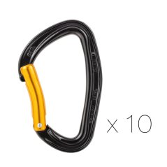 PETZL DJINN STEEL Steel Carabiner 10 Pack