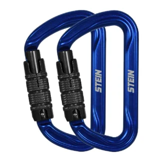 Karabina STEIN SECURA D-SHAPE ALU - 2Pack - modrá Karabina STEIN SECURA D-SHAPE ALU - 2Pack - modrá