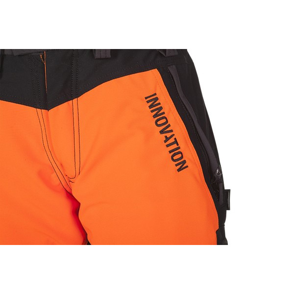 Protipořezové kalhoty SIP PROTECTION 1SBW FOREST W-AIR Hi-Vis SHORT - 75 cm oranžová-černá