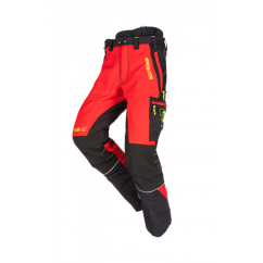 Chainsaw trousers SIP PROTECTION 1SBD CANOPY AIR-GO SHORT 75 cm red-black