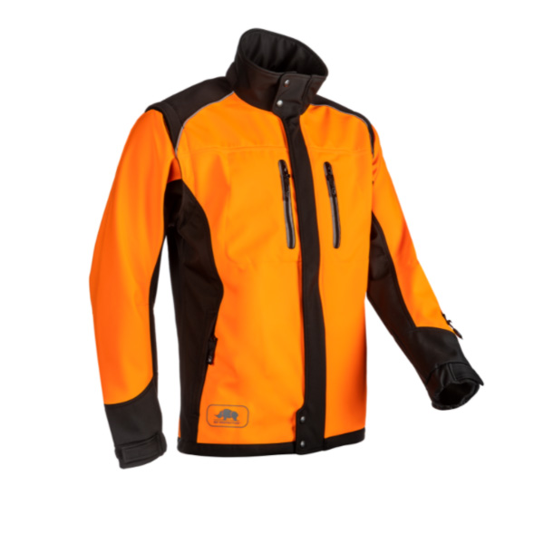 Softshell jacket with detachable sleeves SIP PROTECTION 1SWS FUYU orange-black