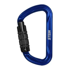 STEIN SECURA D-SHAPE ALU carabiner - blue STEIN SECURA D-SHAPE ALU carabiner - blue